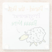 Sheep Design for a Programmer Glass Onderzetter Glazen Onderzetter (Achterkant)