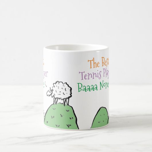 Sheep Design for a Tennis Player Coffee Mok (Center)