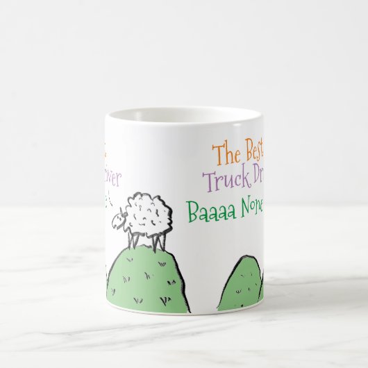 Sheep Design for a Truck Driver Coffee Mok (Center)