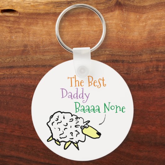 Sheep Design for the Best Papa Sleutelhanger (Achterkant)