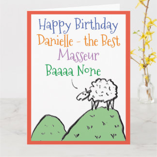 Sheep Design Happy Birthday tegen Masseur Kaart