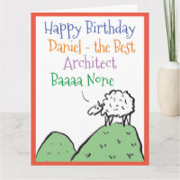 Sheep Design Happy Birthday to an Architect