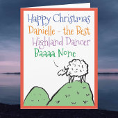 Sheep Design Happy Kerstmis met een hoge danseres Kaart