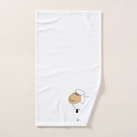 Sheep Design Monogrammed Bad Handdoek (Handdoek)