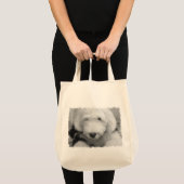 Sheep Dog Photo Grocery Canvas tas (Voorkant (product))