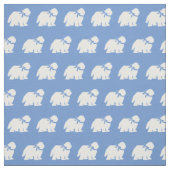 Sheep Dog Silhouette Pet Light Blue Stof (Swatch)
