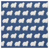 Sheep Dog Silhouette Pet Navy Blue Stof (Swatch)