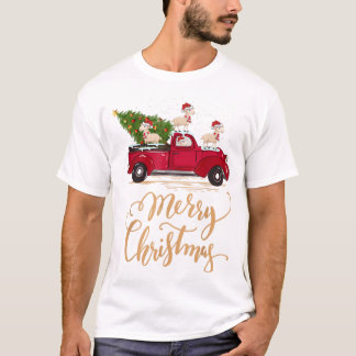 Sheep Driving kerstboom Truck Shee T-shirt