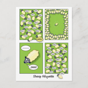 Sheep Etiquette Briefkaart