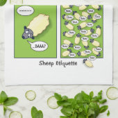 Sheep Etiquette Theedoek (Gevouwen)