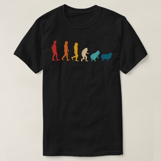 Sheep Evolution Farmer Farm Animal Retro T-shirt (Design voorkant)