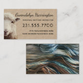 Sheep Face Breien Wool Arts Visitekaartje (Voorkant / Achterkant)