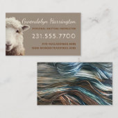 Sheep Face Breien Wool Arts Visitekaartje (Voorkant / Achterkant)