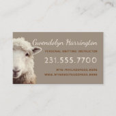 Sheep Face Breien Wool Arts Visitekaartje (Voorkant)