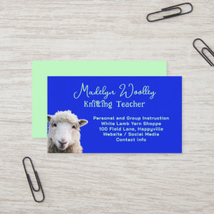 Sheep Face Custom Garen Fiber Craft Shop Visitekaartje