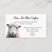 Sheep Face Custom Garen Fiber Craft Shop Visitekaartje (Voorkant)