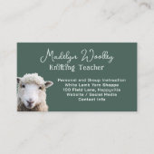 Sheep Face Custom Garen Fiber Craft Shop Visitekaartje (Voorkant)