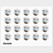 Sheep Face Knitting Business Dank u. Ronde Sticker (Vel)