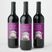 Sheep Face Knitting Wine Gezegde Aangepast label Wijn Etiket (Flessen)