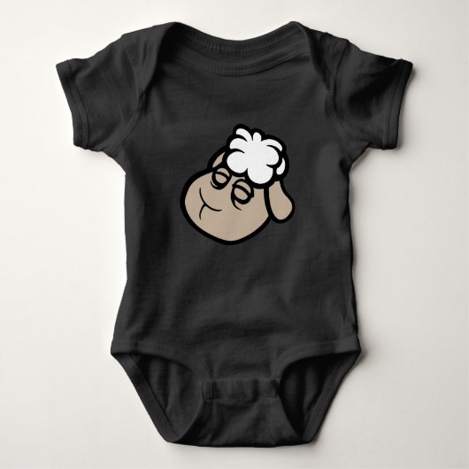 Sheep Face Sad Tired Exhausted Sleeping Weary Romper (Voorkant)