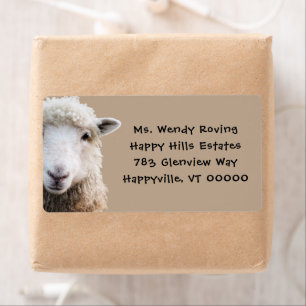 Sheep Face Wool Farmer Lamb Return Address Etiket