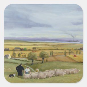 Sheep Farmer Isle of Sheppey Vierkante Sticker