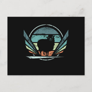 Sheep Farmer Retro Briefkaart
