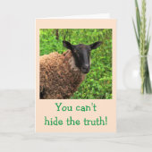 Sheep Flattery Birthday Kaart (Voorkant)