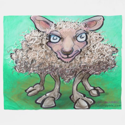 Sheep Fleece Blanket (Voorkant (Horizontaal))
