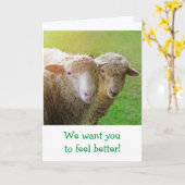 Sheep Friends krijgen goed Kaart (Gele Bloem)