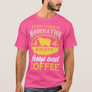 Sheep Funny Coffee Gezegde Sheep Coffee Sheep Love T-shirt