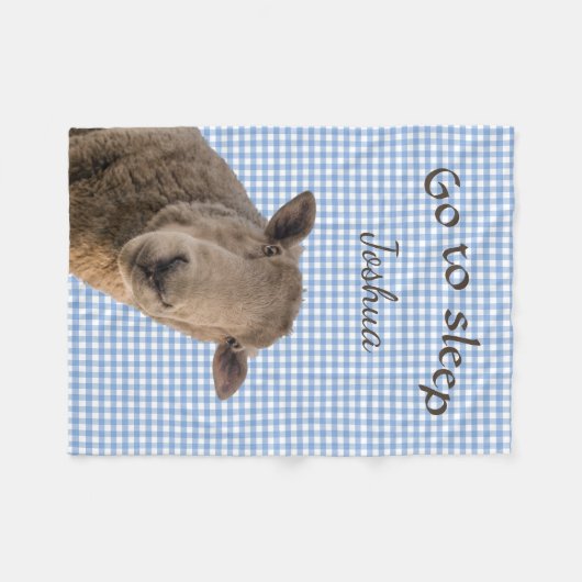 Sheep Ga naar Slaap Gepersonaliseerd Fleece Deken (Voorkant (Horizontaal))