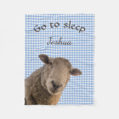 Sheep Ga naar Slaap Gepersonaliseerd Fleece Deken (Voorkant)