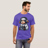 Sheep Gamer Video Games boy family T-shirt (Voorkant volledig)