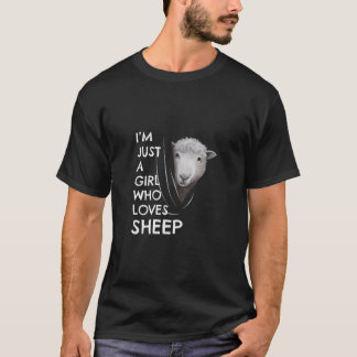 Sheep Gift Girls Vrouwen maken gewoon een meisje u T-shirt