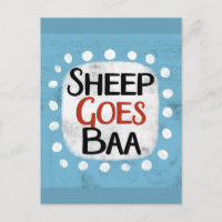 Sheep Goes Baa Briefkaart