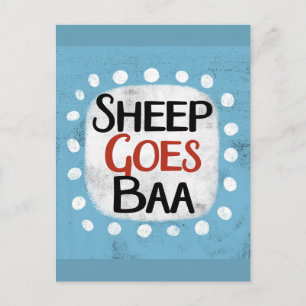 Sheep Goes Baa Briefkaart