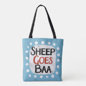 Sheep Goes Baa Canvas tas (Achterkant)