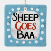 Sheep Goes Baa Ornament (Achterkant)
