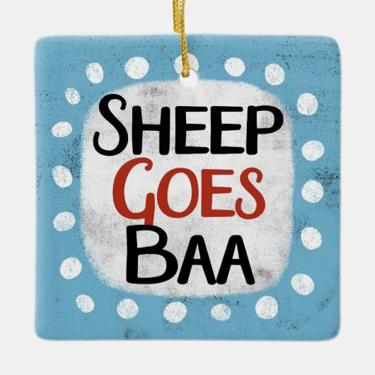 Sheep Goes Baa Ornament (Voorkant)
