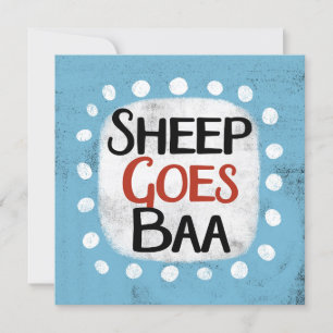 Sheep Goes Baa Wenskaart Kaart