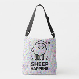 SHEEP HAPPENING Funny Crossbody Canvas tas Gift