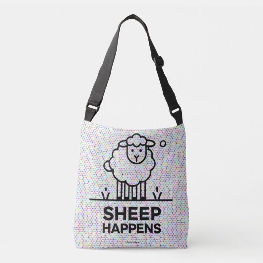 SHEEP HAPPENING Funny Crossbody Canvas tas Gift (Voorkant)