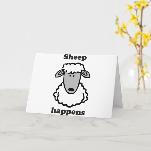 Sheep happens kaart (Gele Bloem)