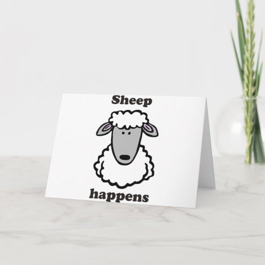 Sheep happens kaart (Voorkant)