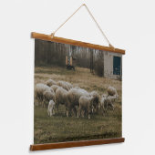 Sheep Herd Hangend Wandkleed (Gebogen)