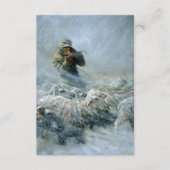 Sheep Herder, Storm door Newell Convers Wyeth Informatiekaartje (Voorkant)