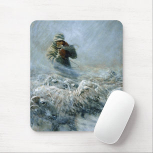 Sheep Herder, Storm door Newell Convers Wyeth Muismat