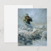 Sheep Herder, Storm door Newell Convers Wyeth Notitiekaartje (Voorkant / Achterkant)