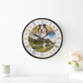 Sheep Herding Blue Merle Rough Collie Dog - Grote Klok (Huis)